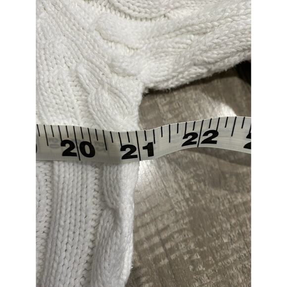 Lilly Pulitzer White Pullover Sweater Cotton Knitted Size XL Fisherman A001431 - Picture 5 of 8